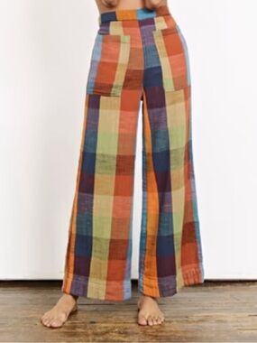 ACE & JIG Laura pants in Hudson multi patchwork print